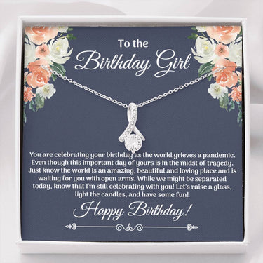 Birthday Girl during Pandemic (Blue) Alluring Beauty Necklace - Love You This Much